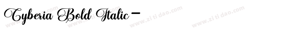 Cyberia Bold Italic字体转换